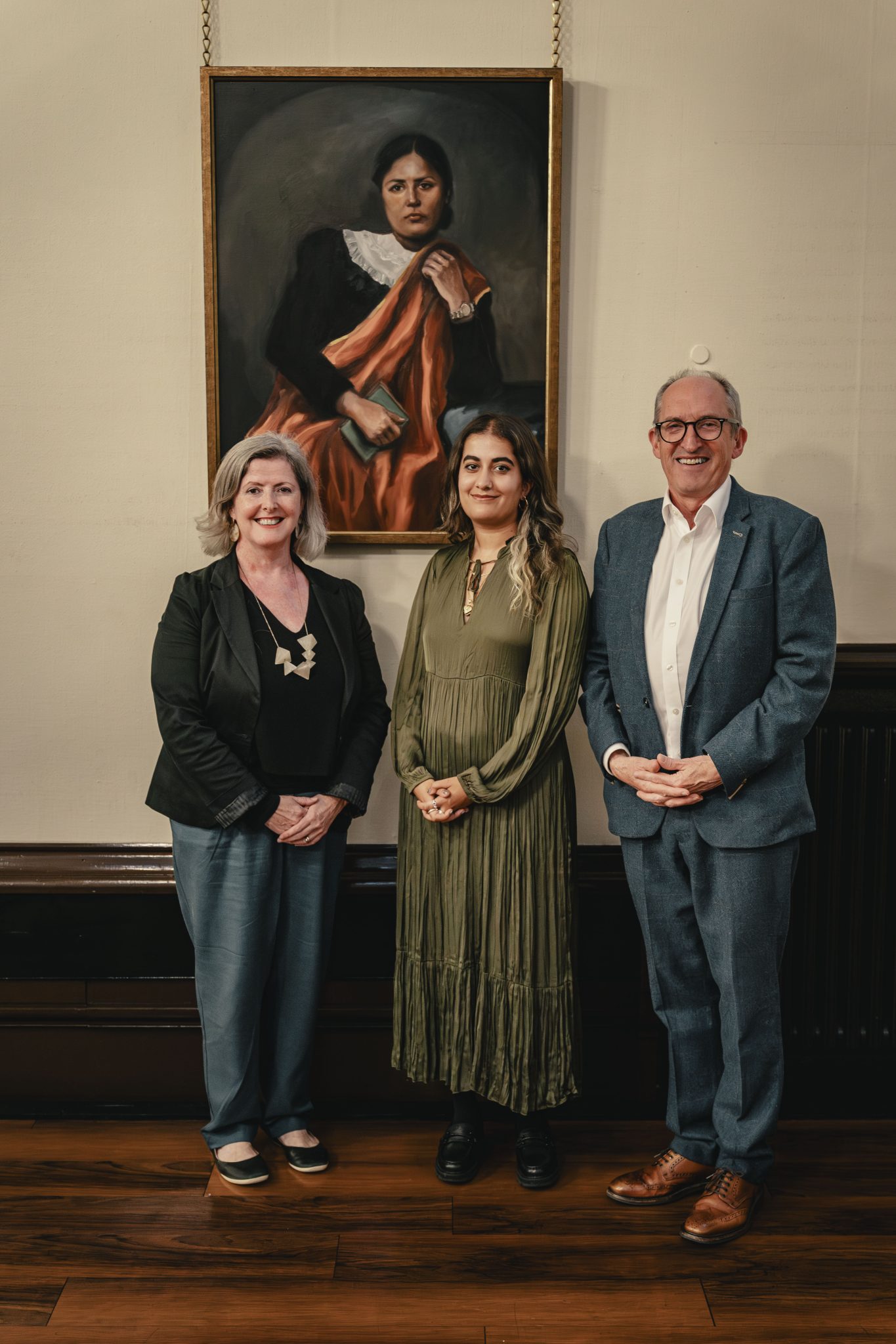 A portrait of surgical pioneer Jamini Sen, painted by Grace Payne-Kumar